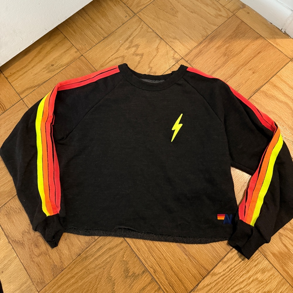 Aviator Nation Black Cropped sweatshirt